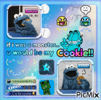 Cookie Monster (っ ˃ ⤙ ˂ )っ geanimeerde GIF