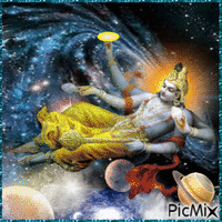 Lord Vishnu geanimeerde GIF