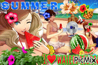 persona 5 summer GIF animata