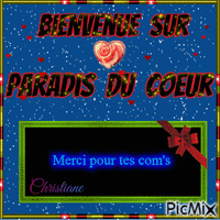 Bienvenue sur Paradis du Coeur - Бесплатный анимированный гифка