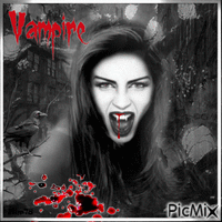 portrait de vampire - 無料のアニメーション GIF