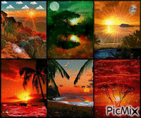 coucher de soleil GIF animasi