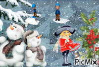 Winter storm GIF animata