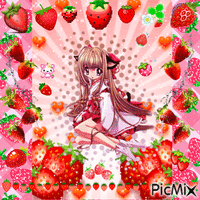 Strawberries - GIF animé gratuit