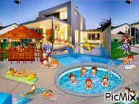 La piscina - Darmowy animowany GIF