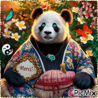 Panda 𝑀𝐸𝑅𝒞𝐼 - GIF animé gratuit