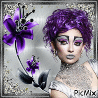 Silver & purple animeret GIF