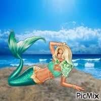 Mermaid animovaný GIF