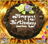 Happy Birthday Cake GIF animado