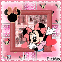 {♥♥♥}Minnie Mouse - Love in Paris{♥♥♥} GIF animado