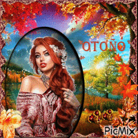 Retrato de otoño multicolor - Ilmainen animoitu GIF