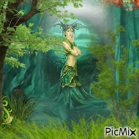lady of the forest - GIF animé gratuit