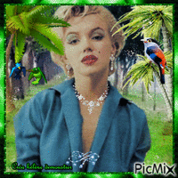 HD femme Marilyn - GIF animé gratuit
