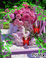 rózsa - GIF animado grátis