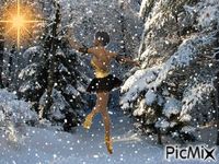 zimní podvečer animovaný GIF