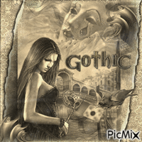 gothic in sepia