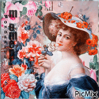 Vintage mit Blumen - GIF เคลื่อนไหวฟรี