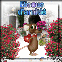 Bisous d'Amitiés - GIF animé gratuit