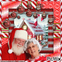 {Santa & Mrs Claus} - GIF animado gratis
