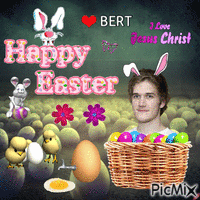 Happy Easter Bert animasyonlu GIF