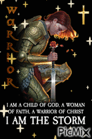 I AM THE STORM Warrior Woman - GIF animado grátis
