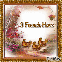 3 French Hens - GIF เคลื่อนไหวฟรี