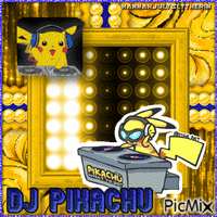 (((♫♫♫)))DJ Pikachu(((♫♫♫))) - Nemokamas animacinis gif