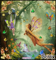 Butterflies fairy - GIF animado gratis