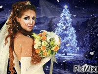 невеста новогодняя - GIF animate gratis