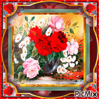 Art - Bouquet champêtre coloré