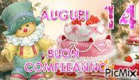 AUGURI BUON COMPLEANNO - 無料のアニメーション GIF