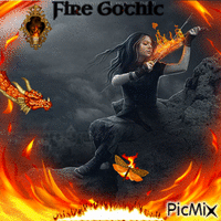 Fire Gothic animasyonlu GIF