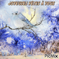 Joyeuses Fêtes sous la Neige - Bezmaksas animēts GIF
