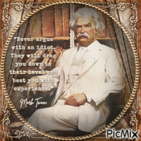 Mark Twain - GIF animado gratis