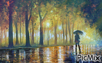 Painting - Rain animeret GIF