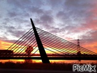 Bridge - Sunset анимированный гифка