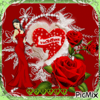 Heart and Valentine's Day animovaný GIF
