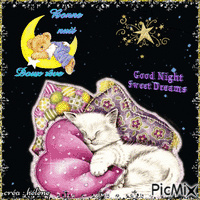 Bonne Nuit / Good Night  / Sweet Dreams - Gratis geanimeerde GIF