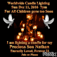 World wide Candle Lighting - GIF animé gratuit