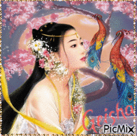 geisha анимированный гифка