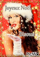 Joyeux Noël Bisous - Δωρεάν κινούμενο GIF
