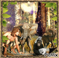 Tarzan et ses amis Gif Animado