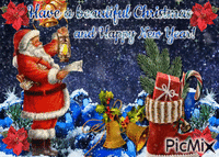 Have a beautiful Christmas  and Happy New Year! - GIF animé gratuit
