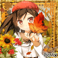 Anime Autumn animovaný GIF