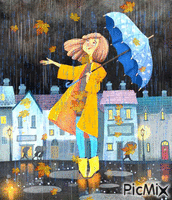 fall rain - Бесплатный анимированный гифка
