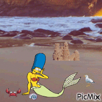 Marge the mermaid - GIF animado grátis
