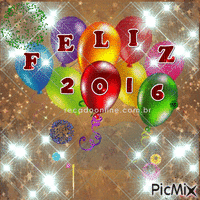 Feliz 2016! - GIF เคลื่อนไหวฟรี