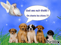 Les chiens et l'ange - GIF animate gratis