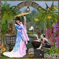 Enchantend garden - GIF animasi gratis