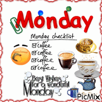 Monday. Best wishes for a wonderful Monday - Free animated GIF